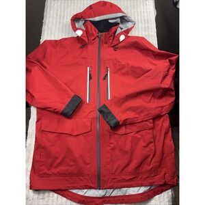Alaskan Hardgear Duluth Trading Men M Stormwall Rain Coat Wading Jacket Red NWOT